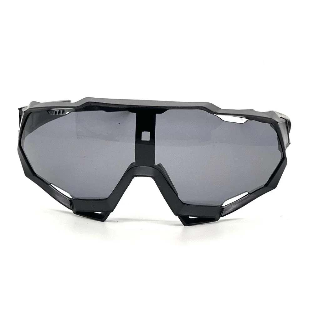 Mens Matte Black Oversized Shield Sunglasses Futuristic Sport Wrap Techwear 2026